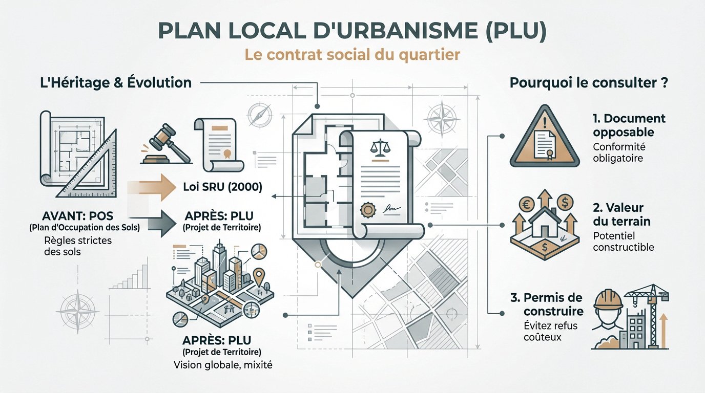 infographie-plu-heritage-evolution-et-importance Réussir votre projet grâce au plan local d'urbanisme