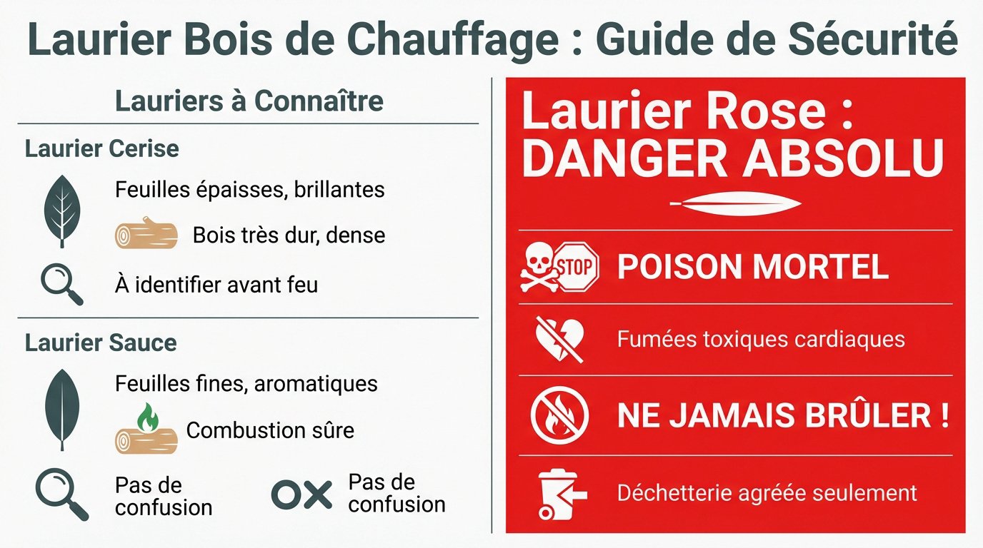 laurier-bois-de-chauffage-guide-de-securite Laurier bois chauffage : risques, séchage et conseils