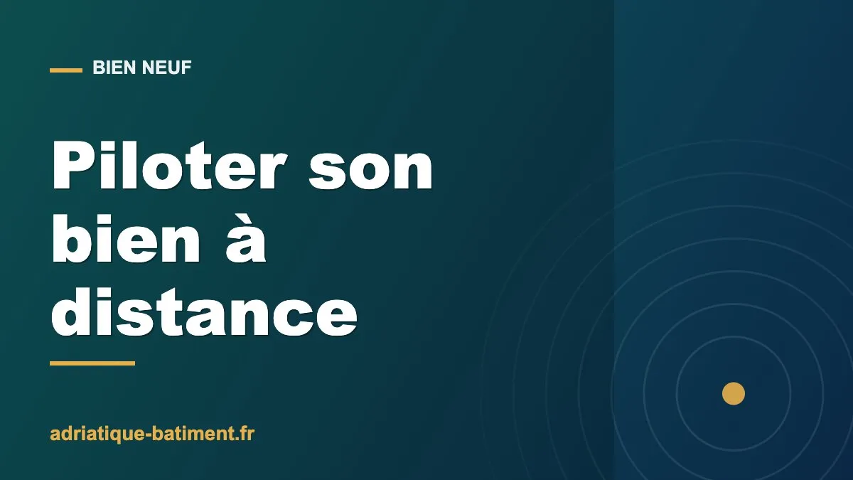 Gérer son bien neuf à distance
